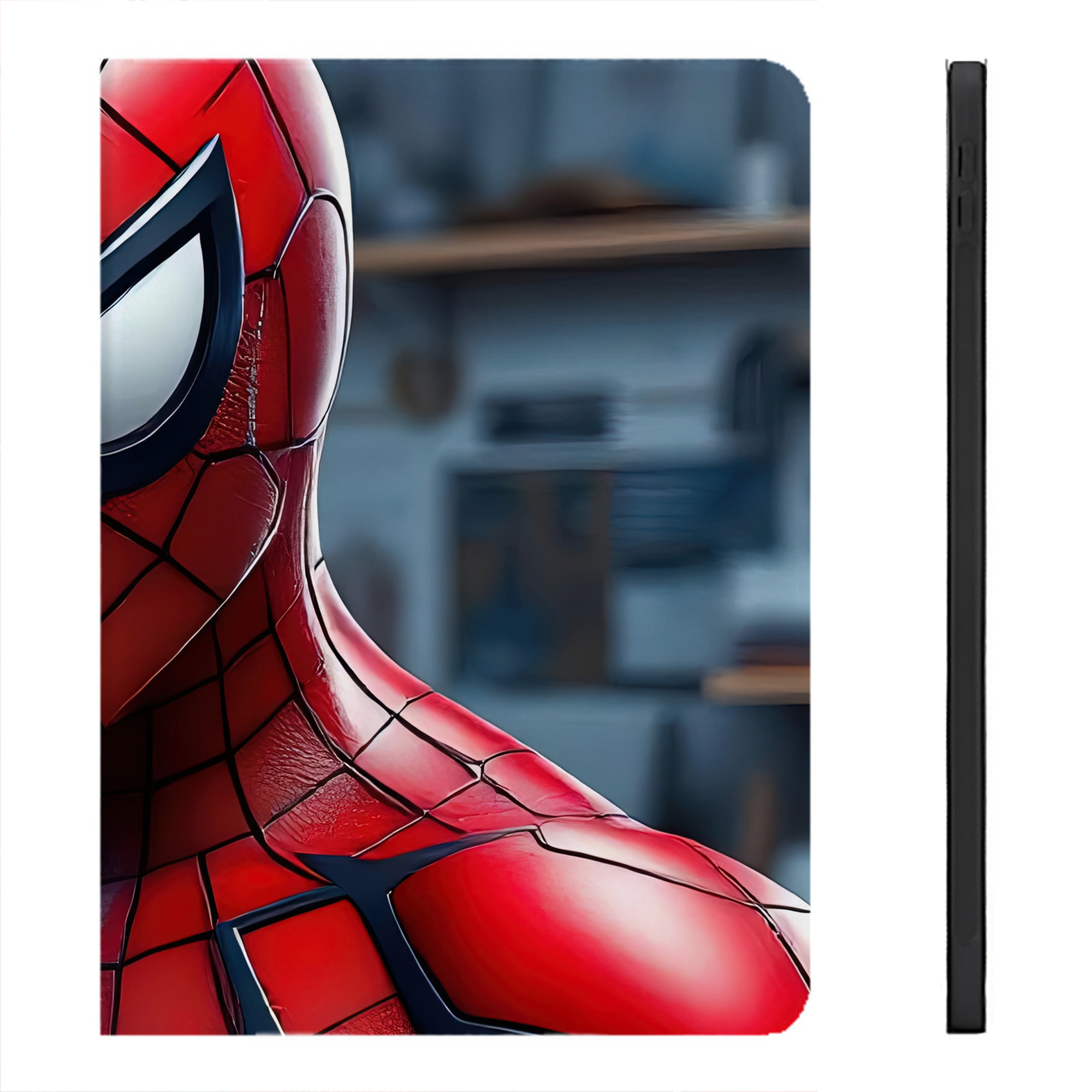 （画像用） Spider Man スパイダーマン IPadケース ペンホルダー付き ブックスタイルデザイン